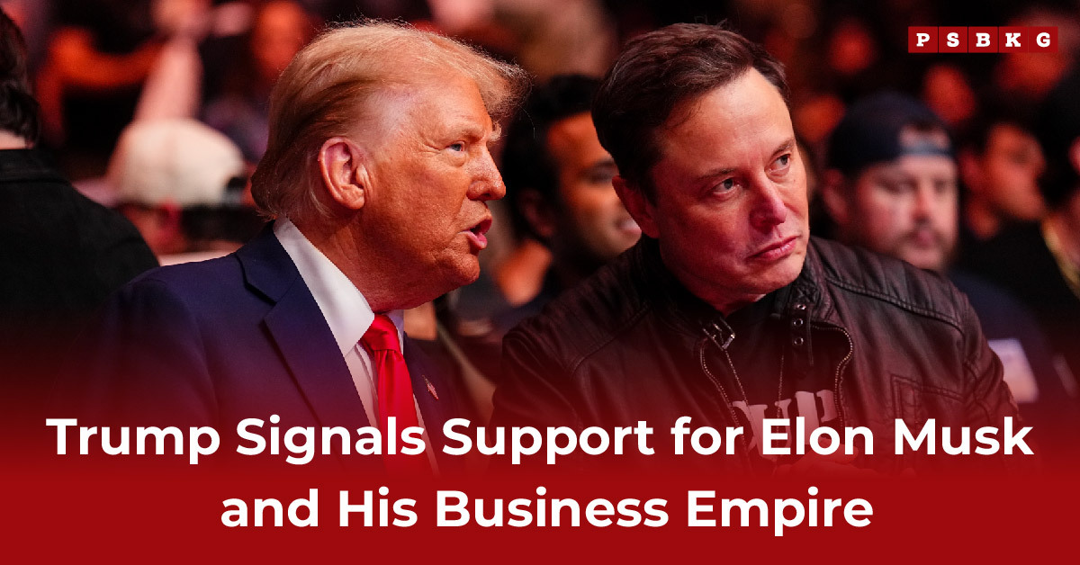 Trump Elon Musk. Donald Trump and Elon Musk in close conversation, with a lively crowd in the background, capturing a candid moment of political discussion.