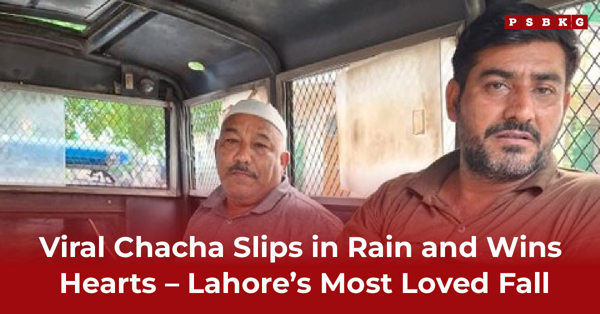 Viral Chacha seated inside a police van after controversial video incident in Lahore