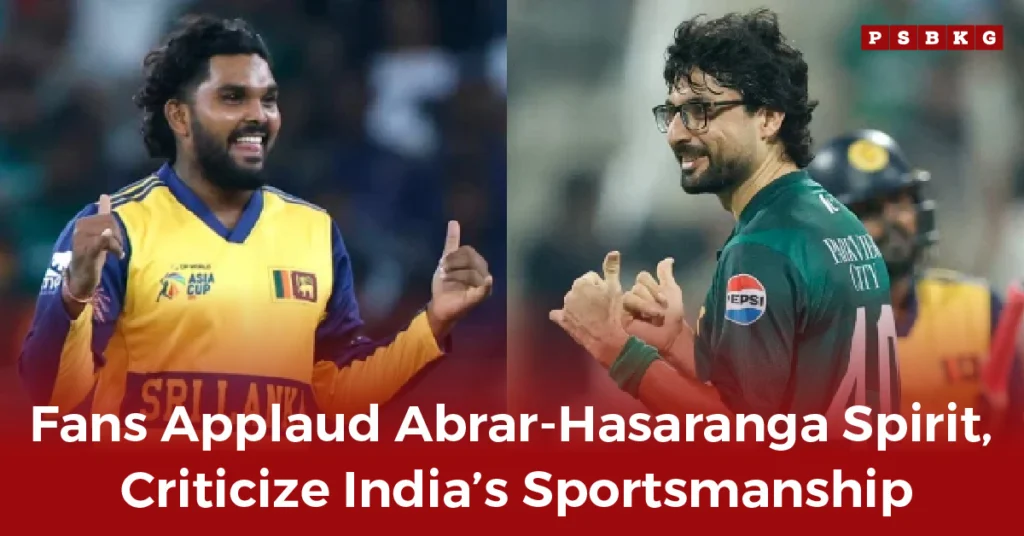 Two cricketers in vibrant jerseys celebrate on the field, showcasing sportsmanship and camaraderie in Pakistan Sri Lanka cricket.