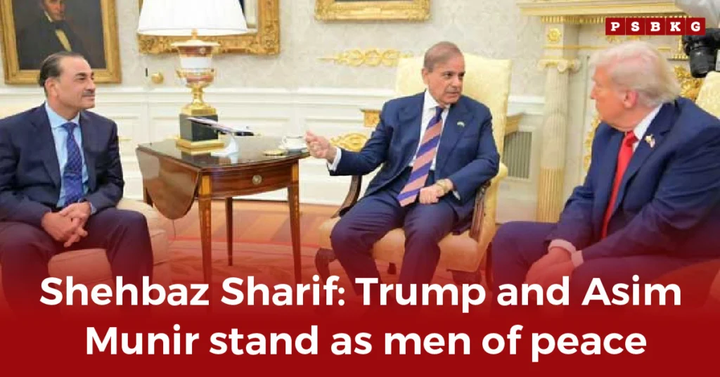 Two men in suits hold a serious discussion in an ornate room with a lamp and table, highlighting Pakistan peace diplomacy.