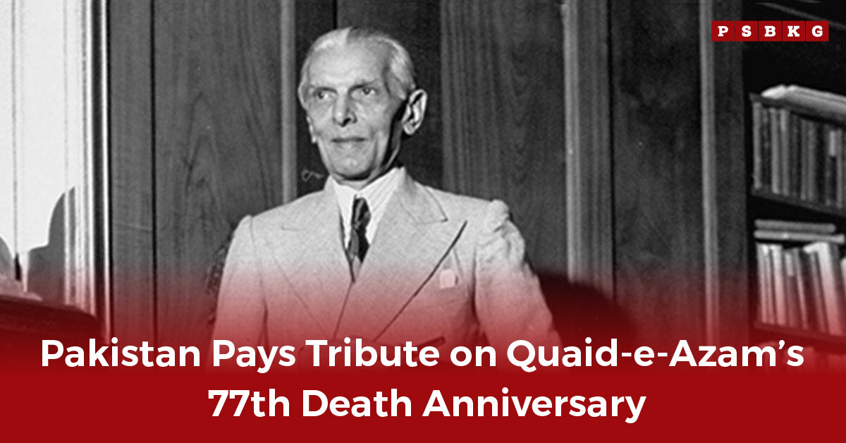 Pakistan observes Quaid-e-Azam 77th death anniversary, paying tribute to the founder of the nation.