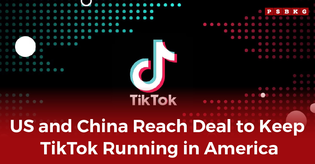 Image promoting a TikTok US China Deal, showing the TikTok logo against a colorful background symbolizing the agreement to maintain operations in America.