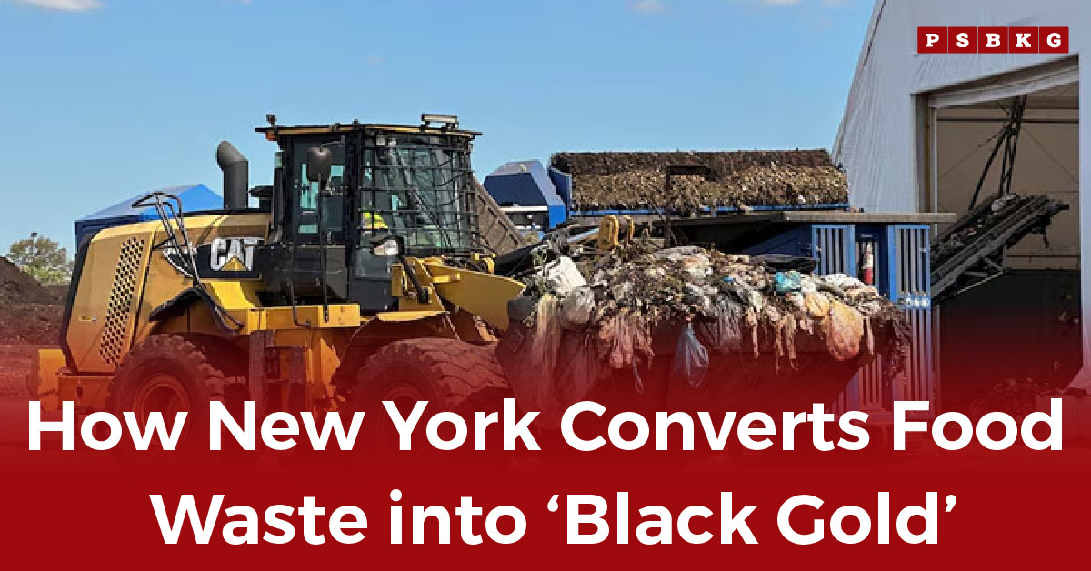 Composting facility in New York turning food waste into black gold soil