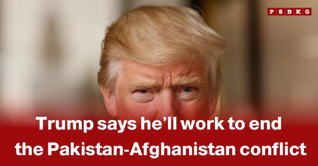 A public figure addresses peace initiatives aimed at resolving the Pakistan-Afghanistan conflict, with a softly blurred background emphasizing diplomacy.