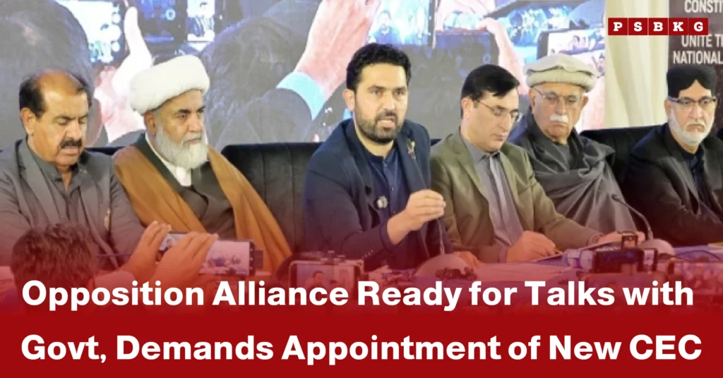 Opposition alliance leaders address the media, highlighting opposition alliance talks government and demands for a new Chief Election Commissioner.