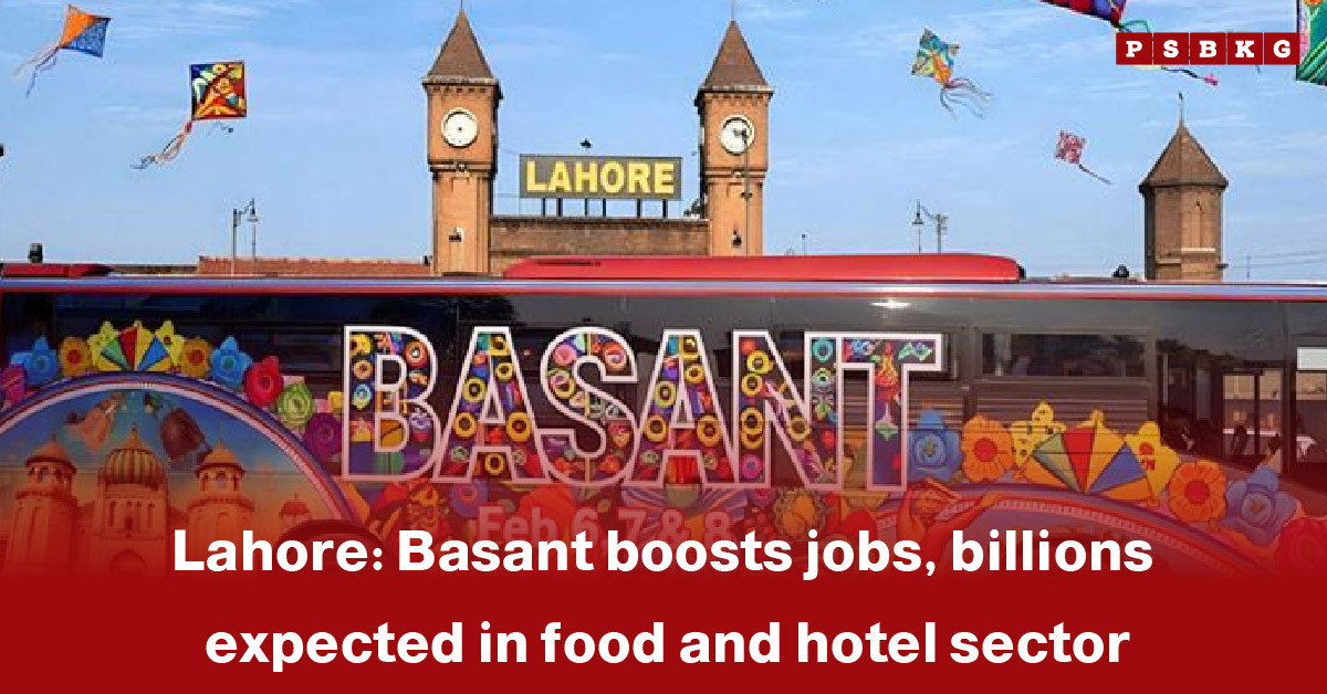 Colorful kites hang in a marketplace, highlighting Basant kite string sales and festive spirit, with sales surpassing Rs1.22 billion in four days. Basant economic impact Lahore