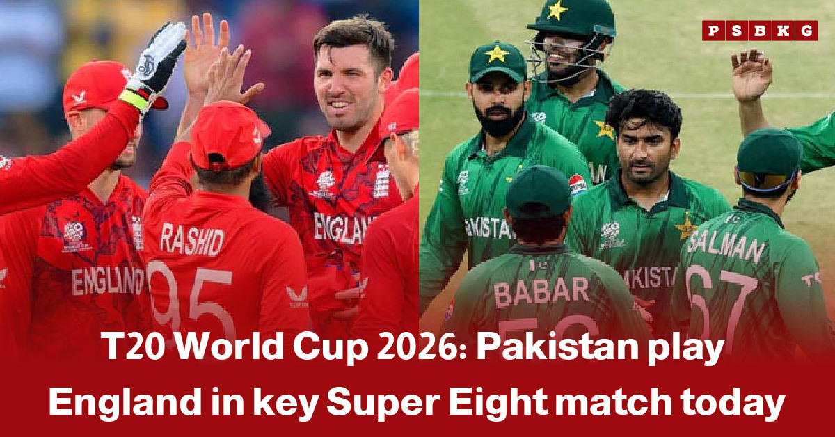 Pakistan vs England T20 World Cup 2026: Players from England and Pakistan celebrate during a Super Eight match.