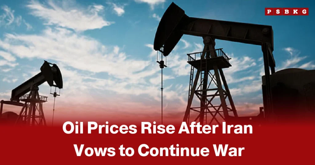Oil pumpjacks silhouetted against a cloudy sky, highlighting Oil prices Iran war as global crude prices rise amid ongoing conflict and supply disruptions.