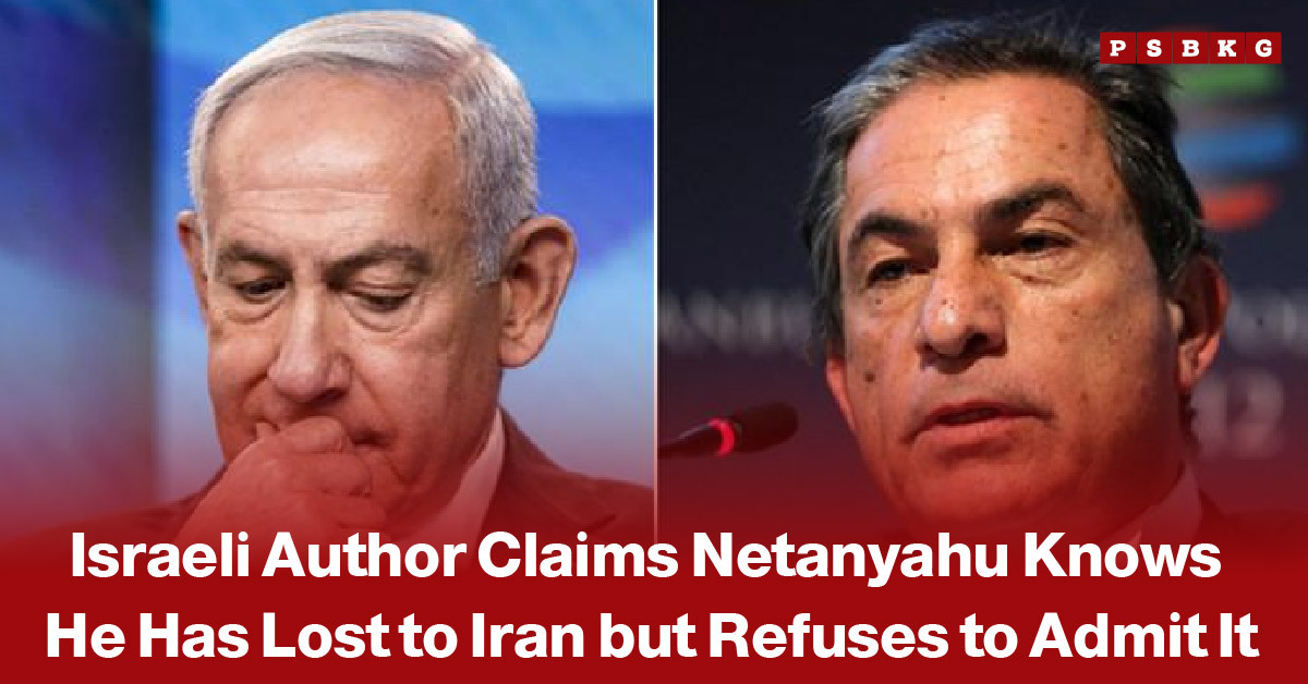 Image of oil barrels and pumpjacks in an industrial oil field with a red downward arrow indicating a sharp fall in crude oil prices, alongside a news-style headline referencing claims that Netanyahu has “lost to Iran” amid easing Middle East tensions and a ceasefire-driven drop in global oil prices.