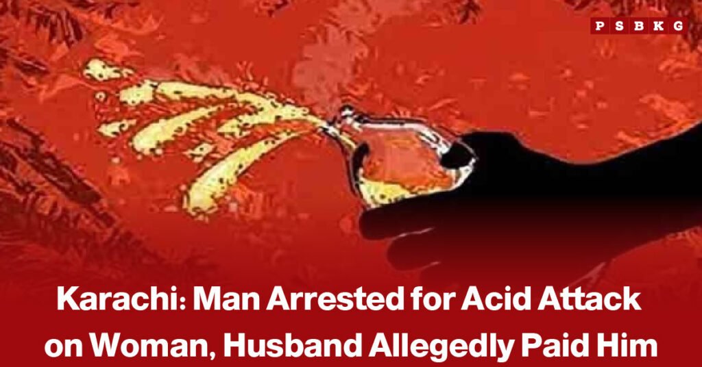 Karachi police investigation into an acid attack case in Liaquatabad