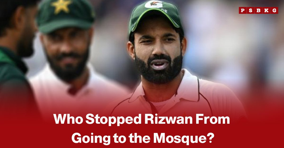 Mohammad Rizwan during a discussion about his reported mosque visit