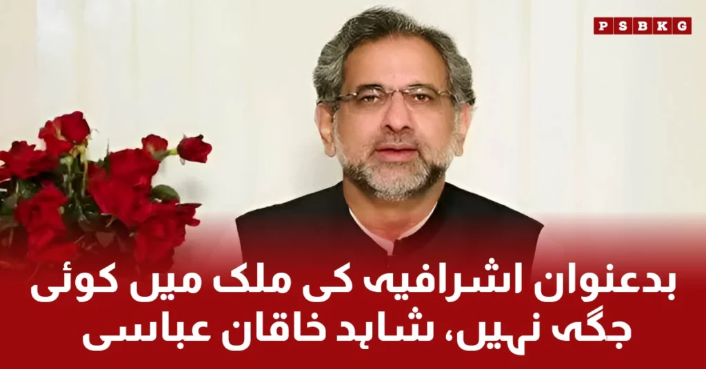 Formal Prime Minister Shahid Khaqan Abbasi remarks and views about Pakistani politics that corruption is the main issue and there is no need for corrupt mafia in the state.