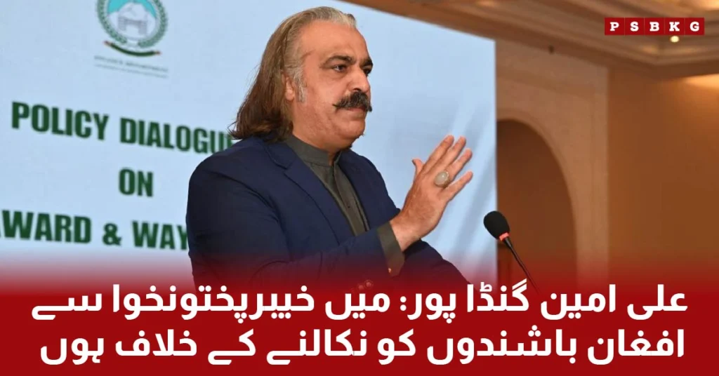 Chief Minister (CM) of Khyber Pakhtunkhwa, Ali Amin Gandapur, held a detailed discussion on Afghan refugees, the financial crisis, counter-terrorism measures, and government policies.