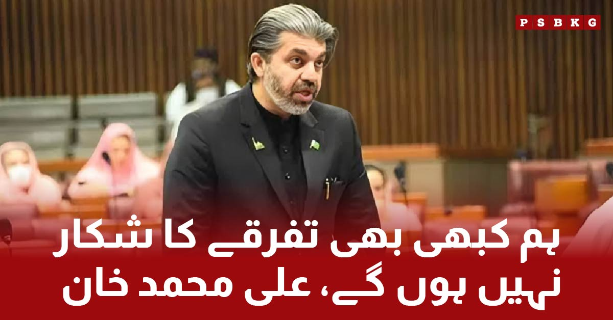 We will never fall victim to division," said senior leader of PTI and MNA Ali Muhammad Khan