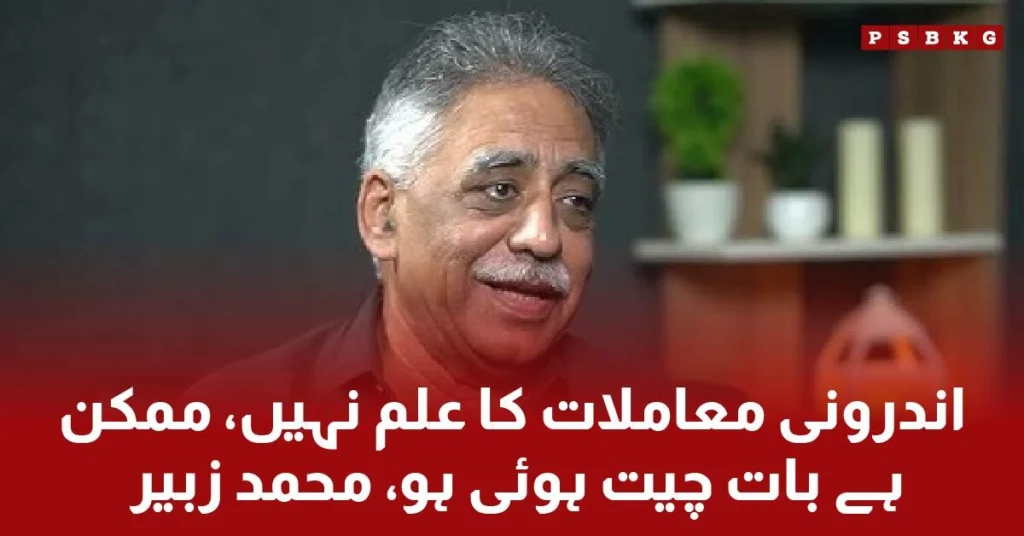 Muhammad Zubair comments on internal affairs, political discussions, and provincial autonomy