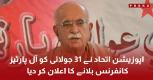Opposition leaders at All Parties Conference in Islamabad