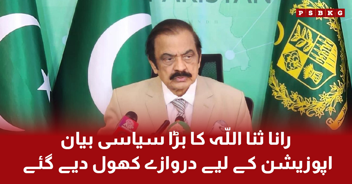 Rana Sanaullah emphasizes political dialogue and consensus