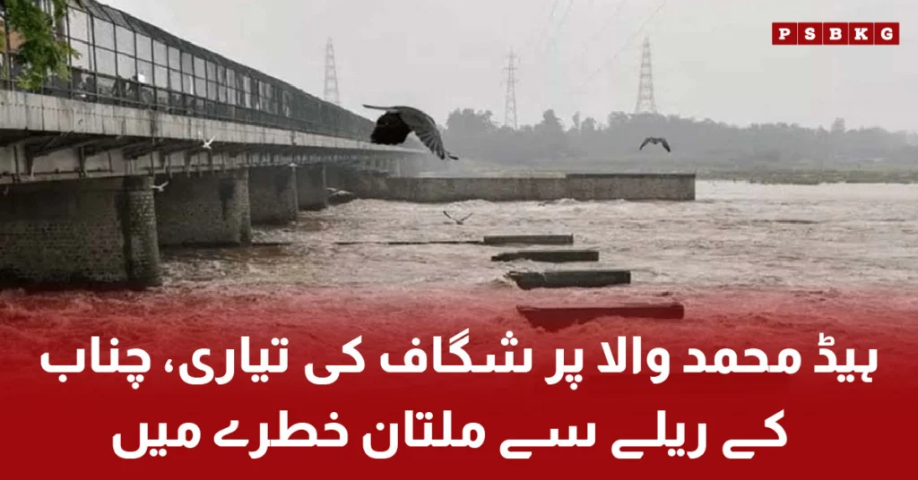 Flood surge in Chenab River and precautionary measures at Head Muhammadwala to protect Multan