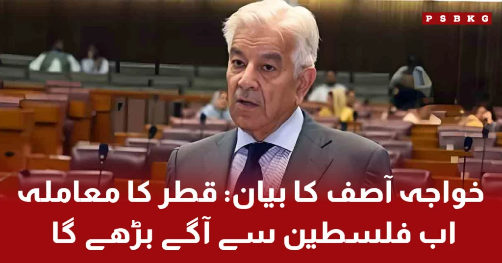 Khawaja Asif discussing Qatar and Palestine issue