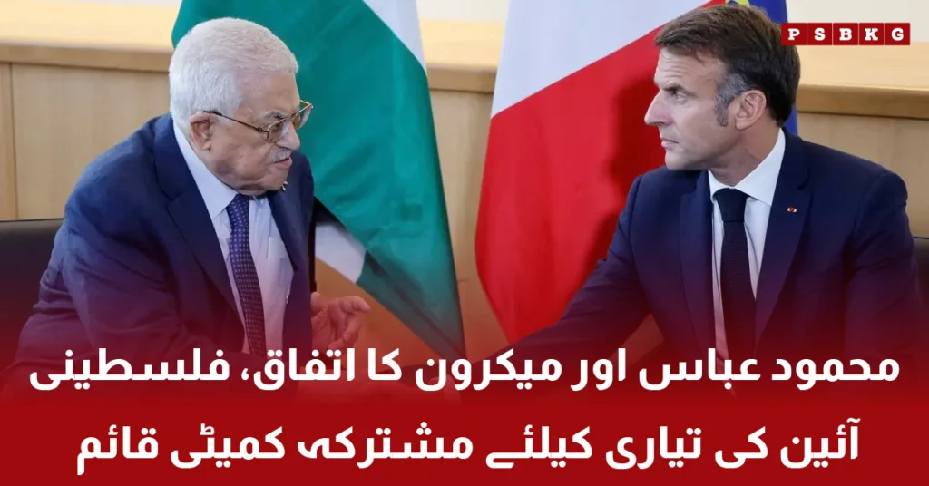 Mahmoud Abbas and Emmanuel Macron agree to form joint committee for Palestinian constitution