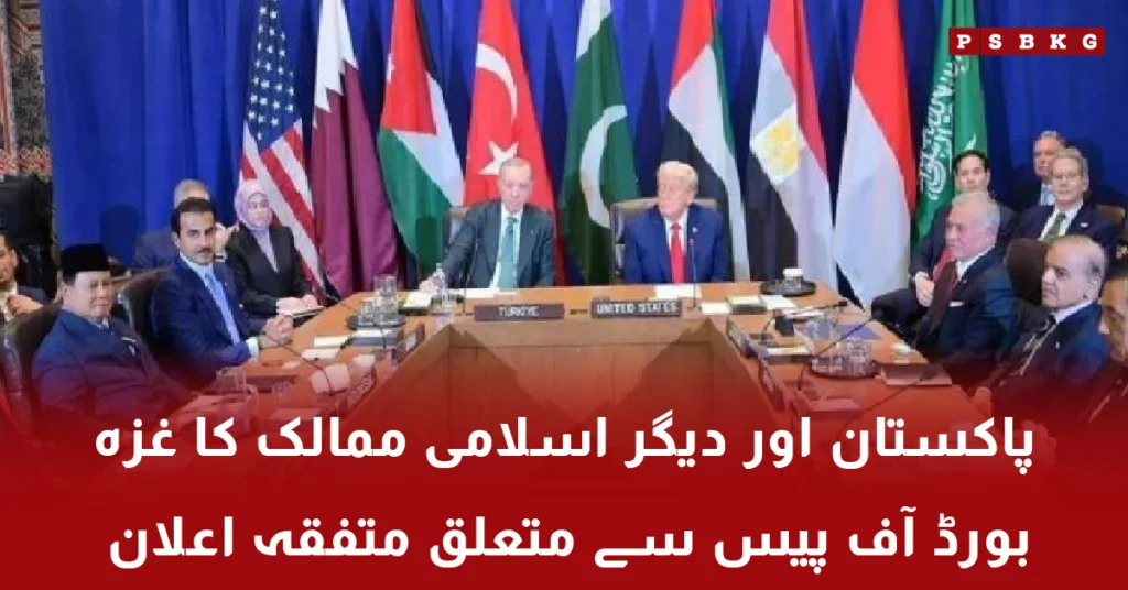 Pakistan and Islamic countries announce joint decision on Gaza Board of Peace