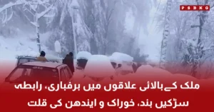 Heavy snowfall in upper areas of Pakistan