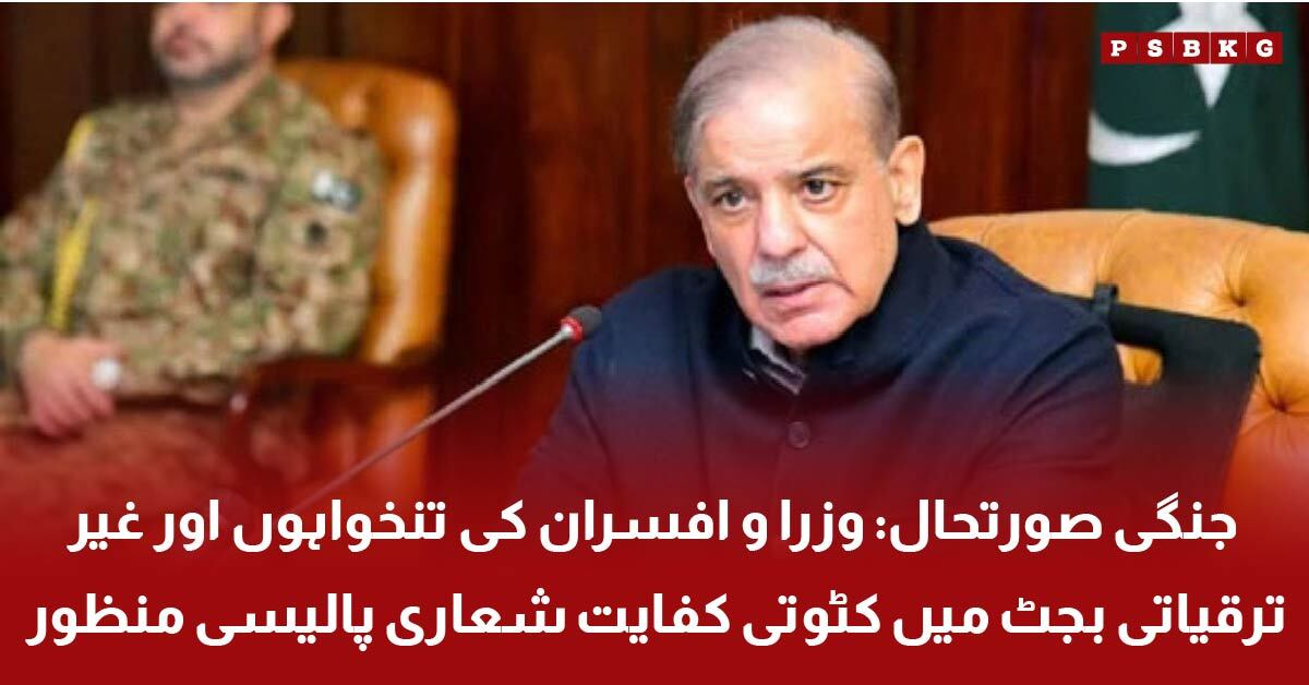 Pakistan government austerity policy during war situation. pakistan austerity measures