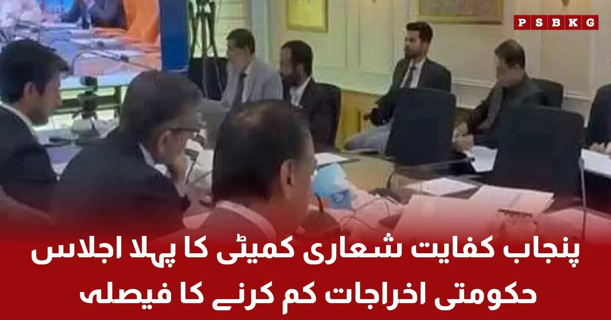 Punjab government austerity committee meeting to reduce expenses