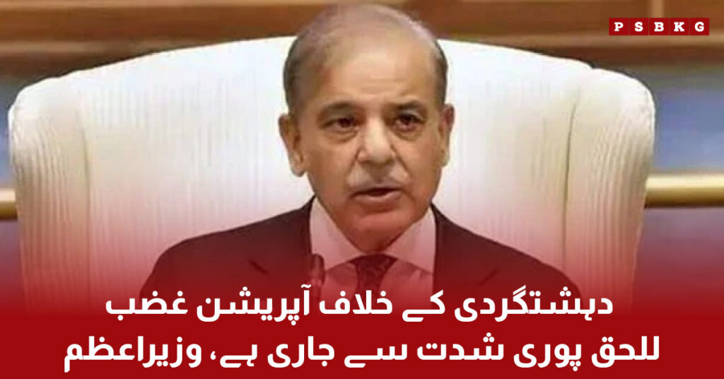 Pakistani security forces and Prime Minister Shehbaz Sharif statement on counter terrorism operation Ghazab ul Haq in Pakistan blochistan security efforts