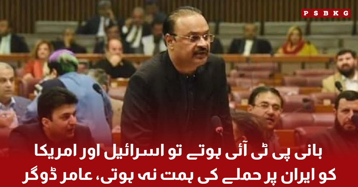 PTI leader Amir Dogar speaking during National Assembly budget session