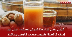 Traditional tamarind and ginger cooling drink in glass with ice and mint leaves