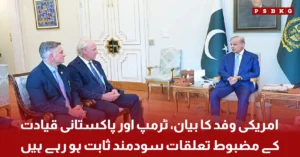 US delegation speaking about the positive impact of strong relations between Donald Trump and Pakistan's leadership.