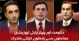 Government and PPP leaders discussing contacts with opposition parties