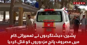 Five construction workers killed in a terrorist attack in Pishin