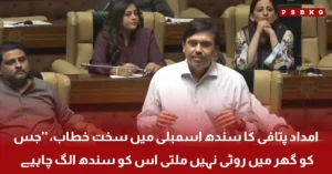 Imdad Pitafi delivers speech in Sindh Assembly on new provinces debate