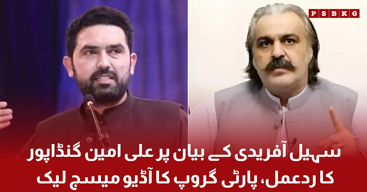 Ali Amin Gandapur Reacts to Sohail Afridi’s Statement